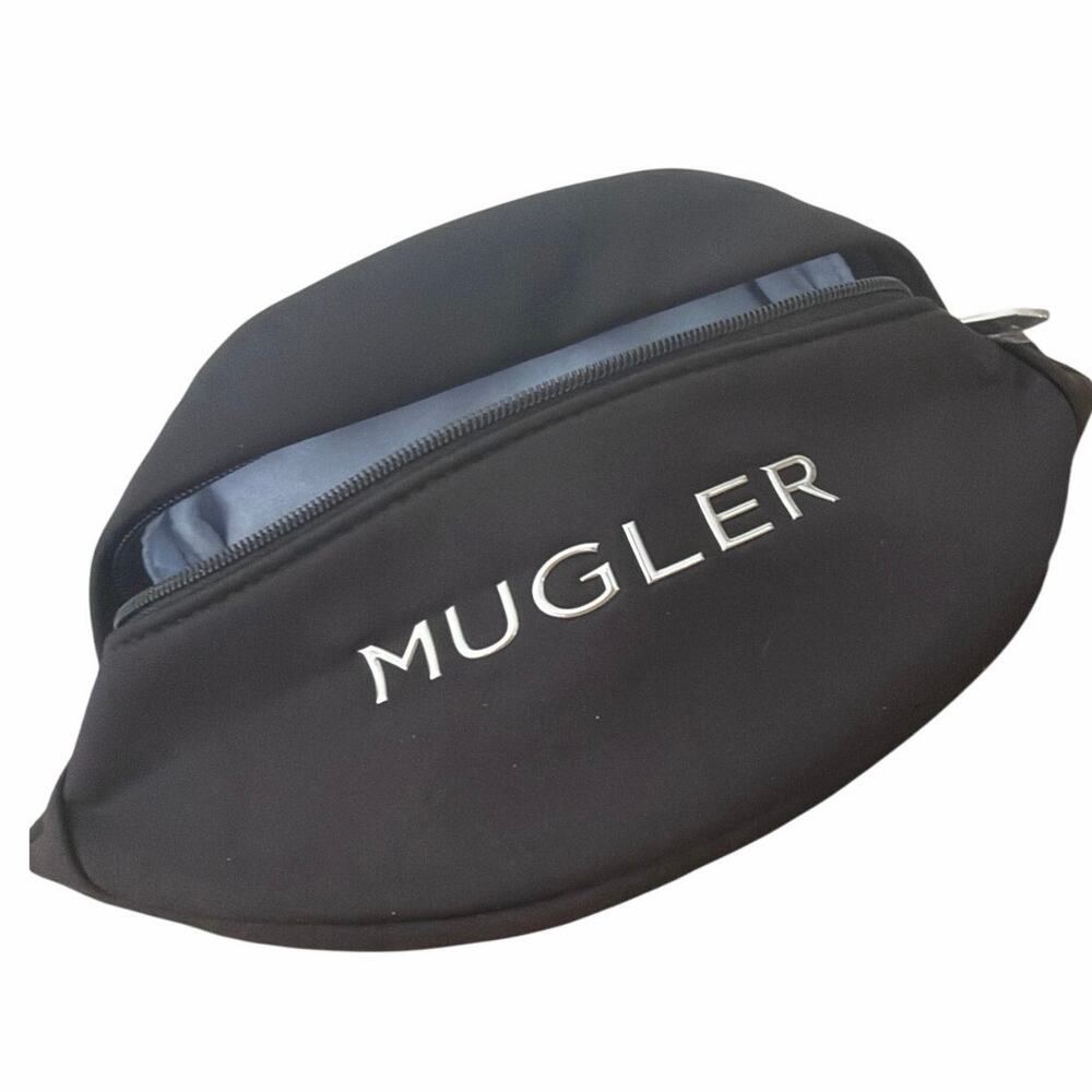 Mugler parfum NEW black belt purse bag NWT